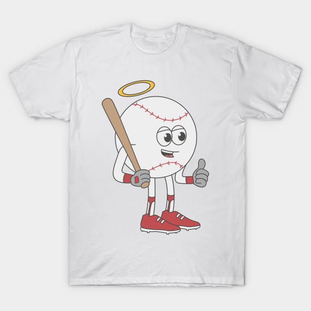 Angels Baseball Guy T-Shirt by StickyHenderson